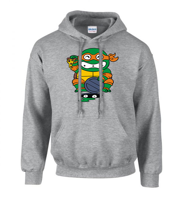 tini ninja teknőcök michelangelo Sportszürke Férfi Kapucnis Pulóver