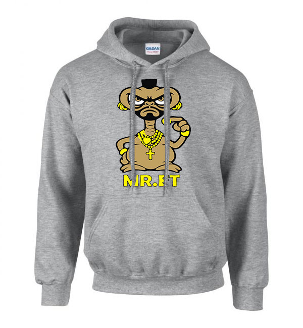 mr. ET mr T Sportszürke Férfi Kapucnis Pulóver