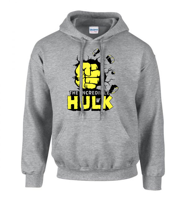 avengers bosszúállók hulk Sportszürke Férfi Kapucnis Pulóver
