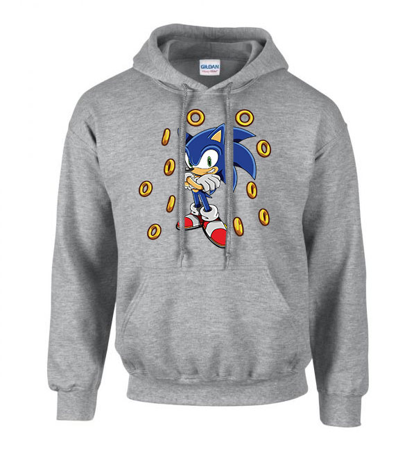 sonic a sündisznó Sportszürke Férfi Kapucnis Pulóver