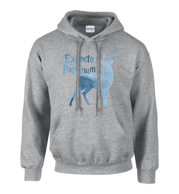 harry potter expecto patronum Sportszürke Férfi Kapucnis Pulóver