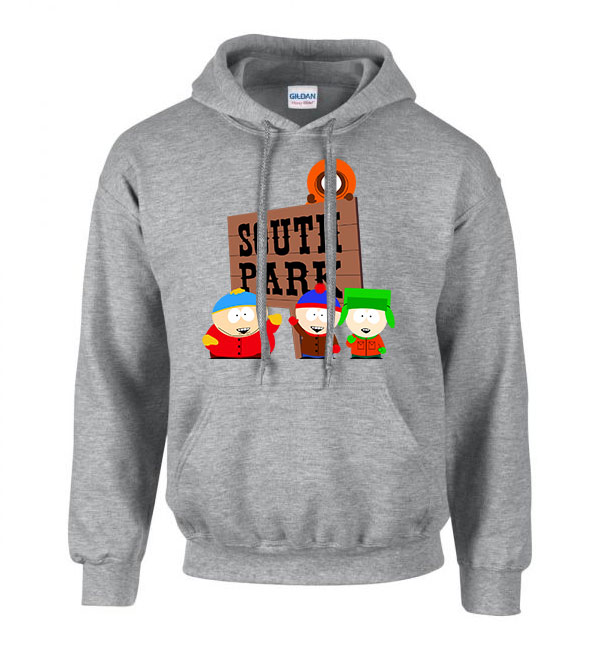 south park cartman kyle kenny stan Sportszürke Férfi Kapucnis Pulóver