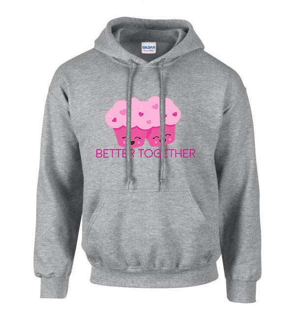 bff best friends together barátság Sportszürke Férfi Kapucnis Pulóver