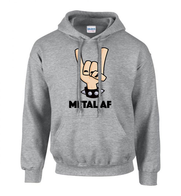 heavy metal as fuck Sportszürke Férfi Kapucnis Pulóver