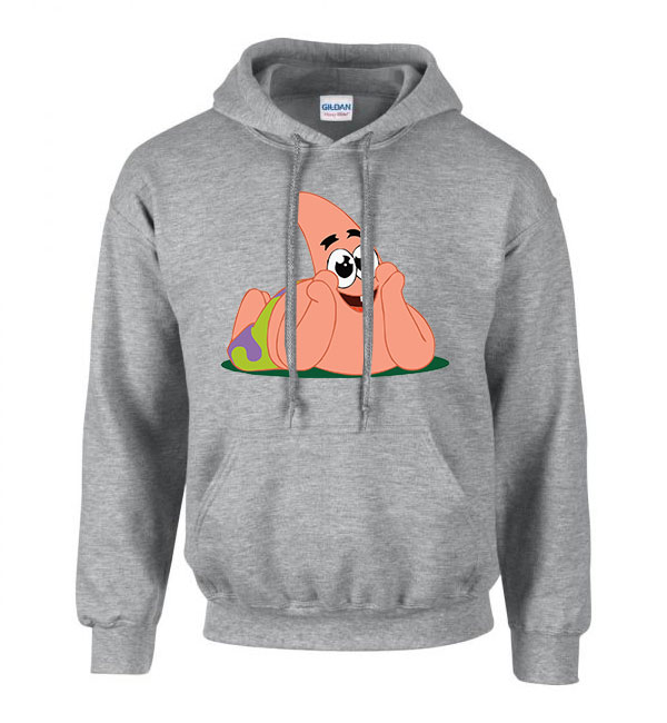 csillag patrik spongya bob Sportszürke Férfi Kapucnis Pulóver