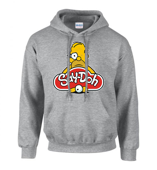 humor homer simpson play doh gyúrma Sportszürke Férfi Kapucnis Pulóver