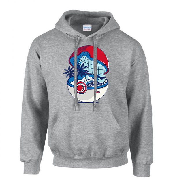 pokemon squirtle Sportszürke Férfi Kapucnis Pulóver