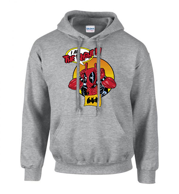 deadpool batman Sportszürke Férfi Kapucnis Pulóver