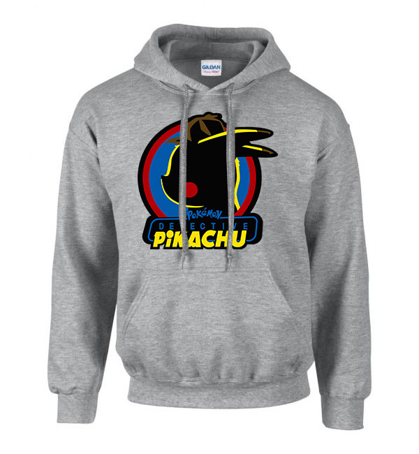 pokemon pikachu Sportszürke Férfi Kapucnis Pulóver