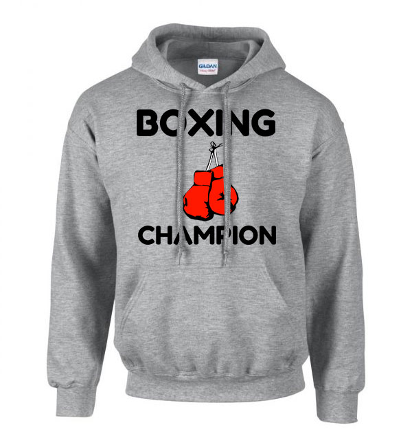 box boxolás boxoló Sportszürke Férfi Kapucnis Pulóver