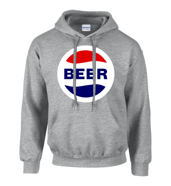 beer sör alkohol Sportszürke Férfi Kapucnis Pulóver