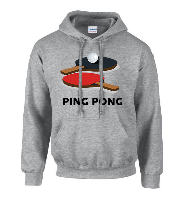 ping pong Sportszürke Férfi Kapucnis Pulóver
