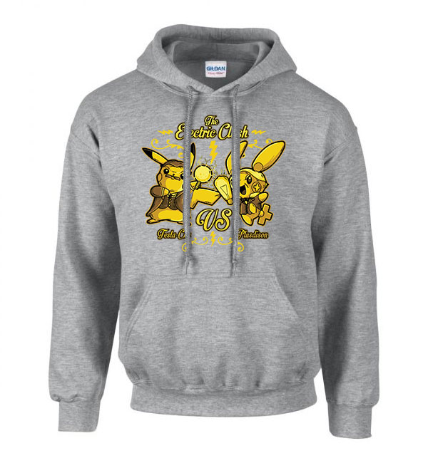 pikachu Sportszürke Férfi Kapucnis Pulóver
