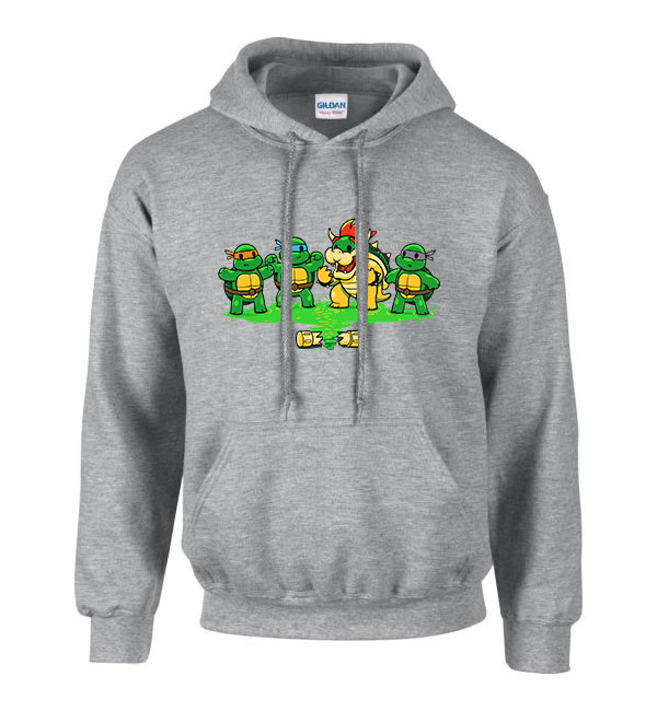 tini ninja teknőcök bowser Sportszürke Férfi Kapucnis Pulóver