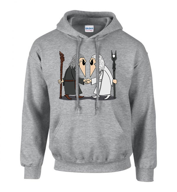 gandalf szarumán Sportszürke Férfi Kapucnis Pulóver