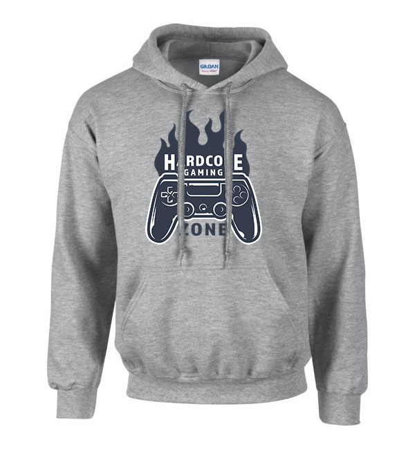 hardcore gaming Sportszürke Férfi Kapucnis Pulóver