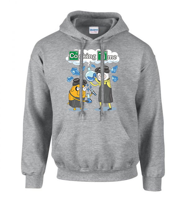 cooking time adventure time Sportszürke Férfi Kapucnis Pulóver