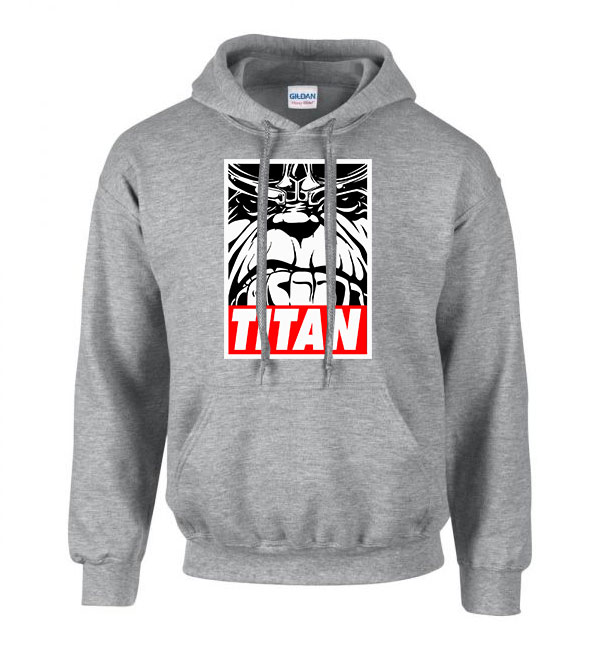 thanos titan avengers Sportszürke Férfi Kapucnis Pulóver