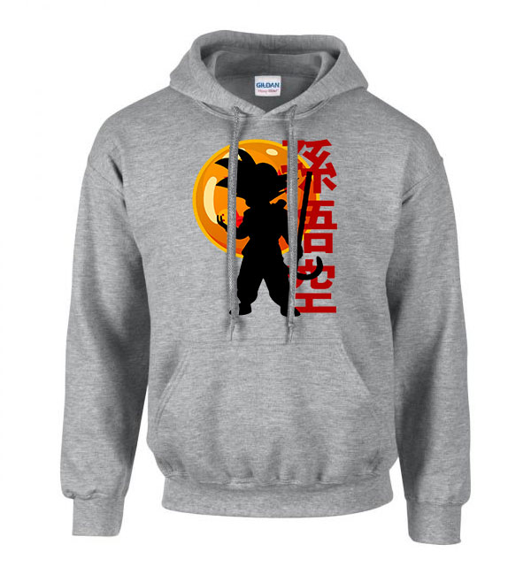 dragon ball son goku Sportszürke Férfi Kapucnis Pulóver