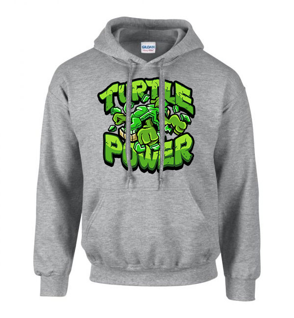 tini ninja teknőcök tmnt turtle power Sportszürke Férfi Kapucnis Pulóver
