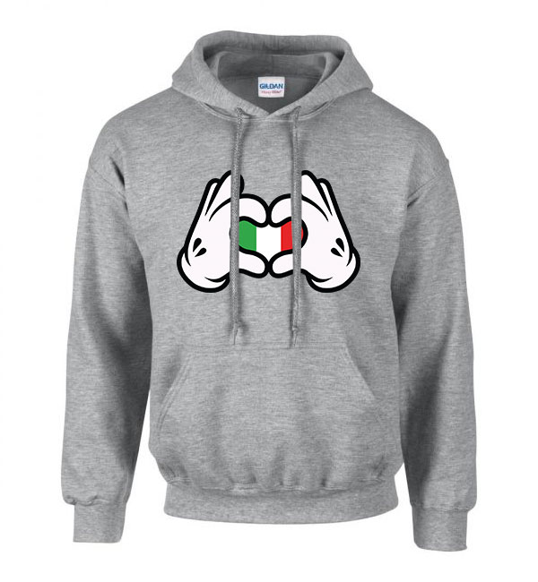 love italy olaszország Sportszürke Férfi Kapucnis Pulóver