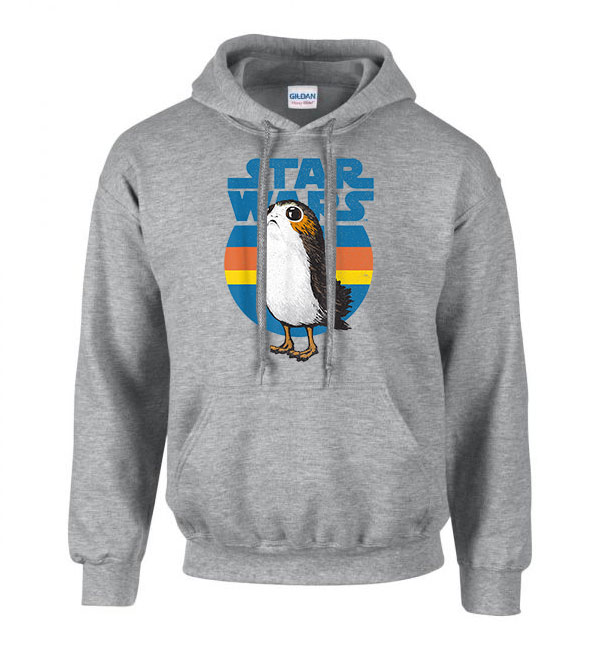 star wars porg Sportszürke Férfi Kapucnis Pulóver