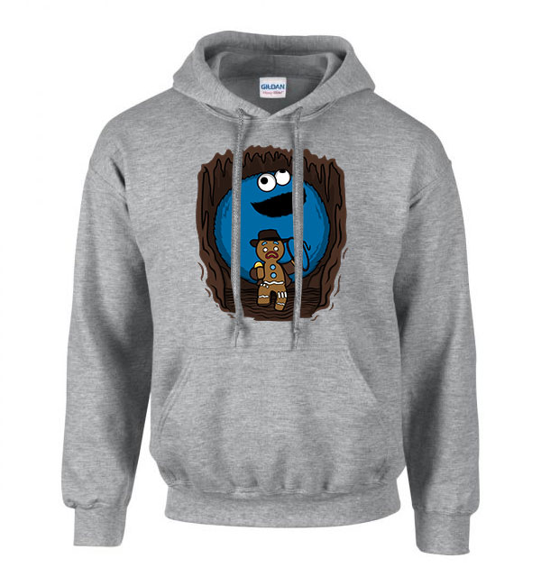 sütiszörny cookie monster Sportszürke Férfi Kapucnis Pulóver
