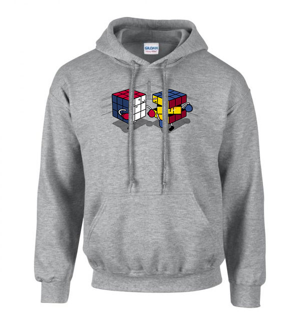 rubik kocka rubics cube Sportszürke Férfi Kapucnis Pulóver