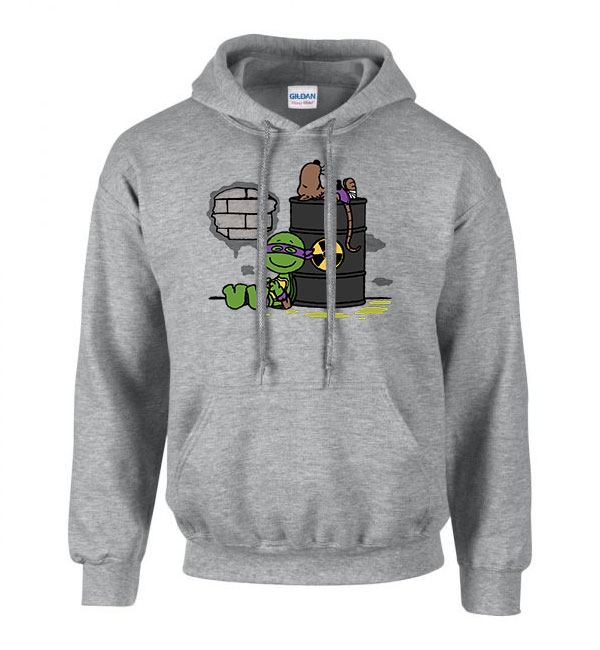 tini ninja teknőcök tmnt donatello Sportszürke Férfi Kapucnis Pulóver