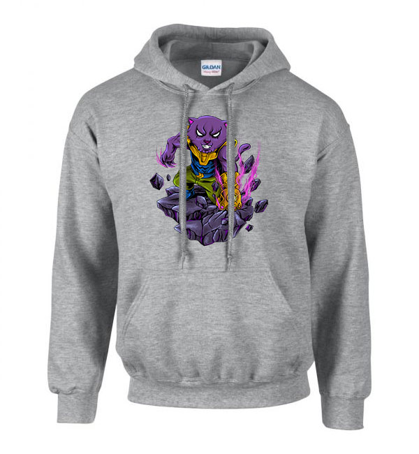 thanos macska Sportszürke Férfi Kapucnis Pulóver