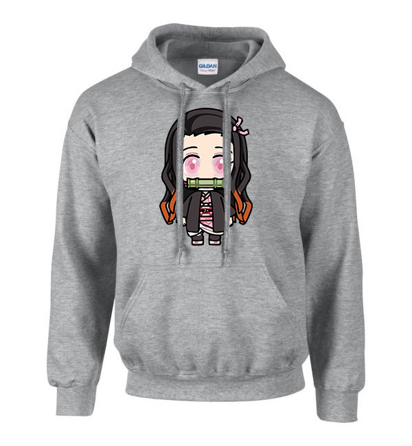 nezuko demon slayer Sportszürke Férfi Kapucnis Pulóver