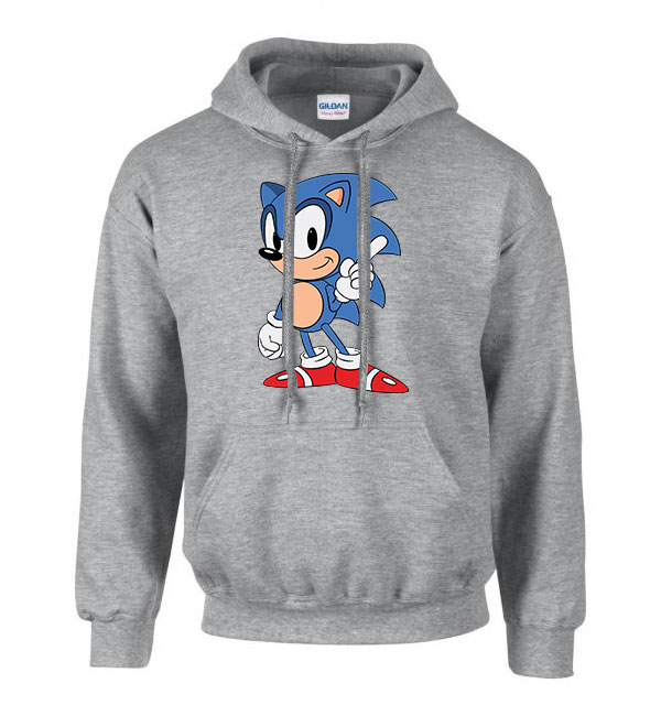 sonic Sportszürke Férfi Kapucnis Pulóver