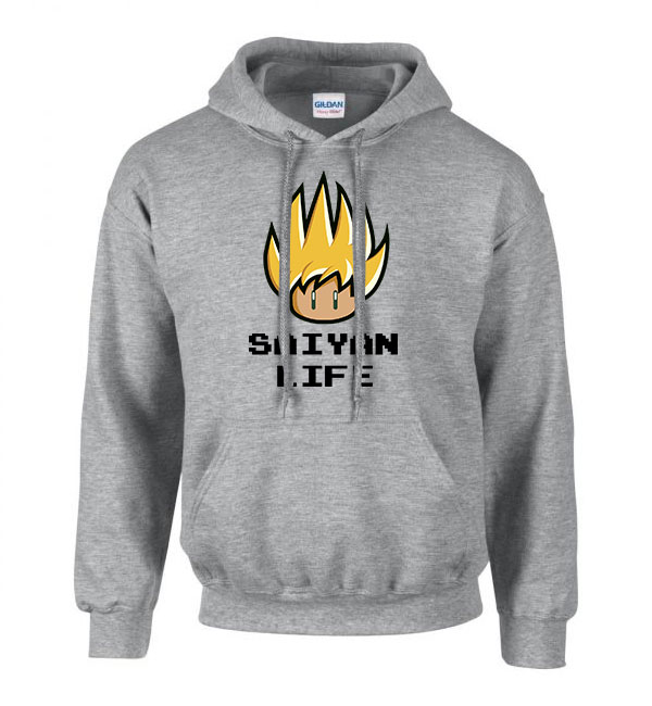 dragon ball saiyan life Sportszürke Férfi Kapucnis Pulóver
