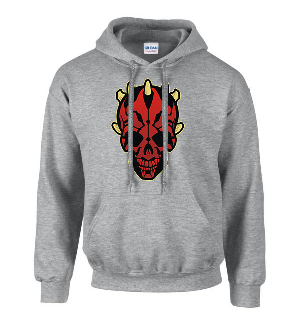 darth maul koponya Sportszürke Férfi Kapucnis Pulóver