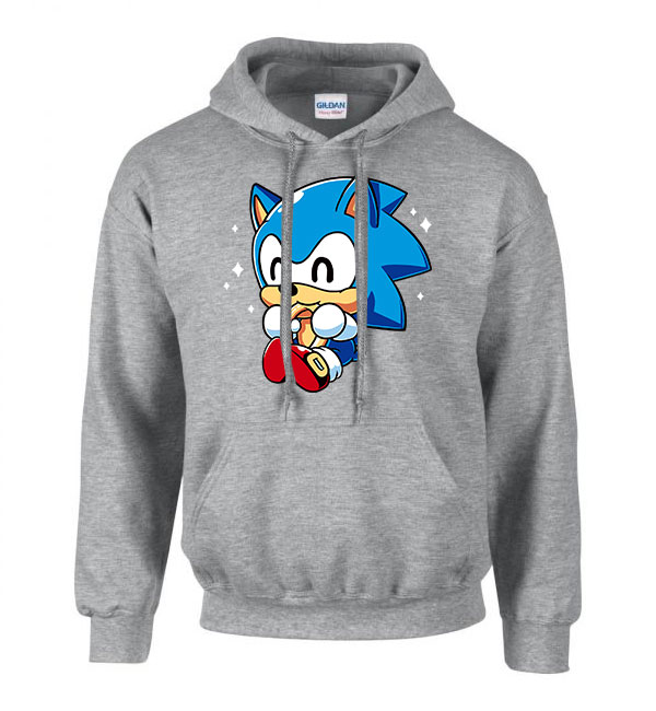 baba sonic Sportszürke Férfi Kapucnis Pulóver