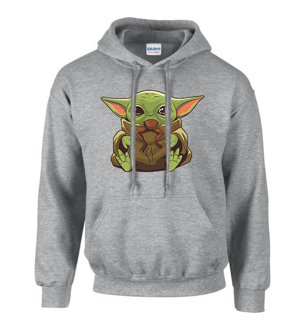 the child baba yoda baby yoda grogu mandalorian Sportszürke Férfi Kapucnis Pulóver