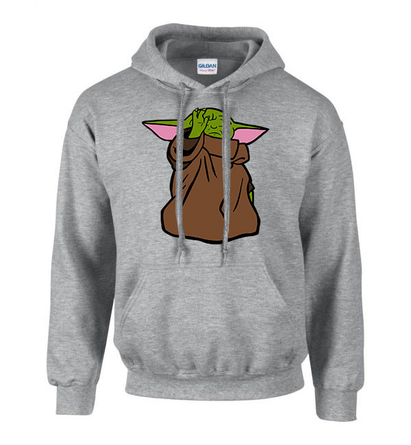 baba yoda baby yoda Sportszürke Férfi Kapucnis Pulóver