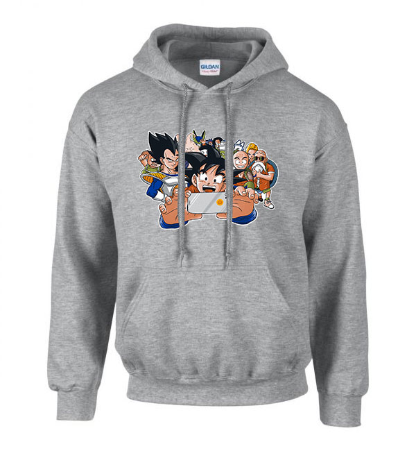 dragon ball son goku Sportszürke Férfi Kapucnis Pulóver