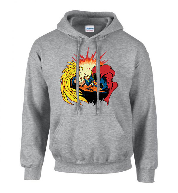 son goku superman Sportszürke Férfi Kapucnis Pulóver