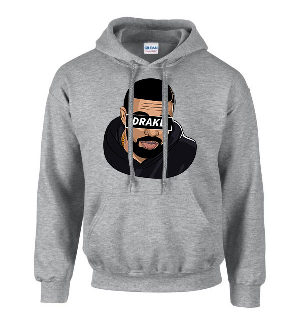 Drake Sportszürke Férfi Kapucnis Pulóver