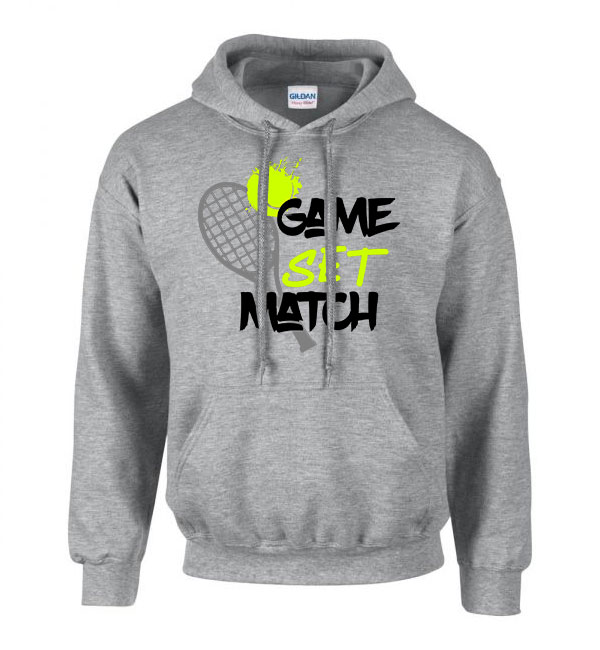 tennis tenisz Sportszürke Férfi Kapucnis Pulóver