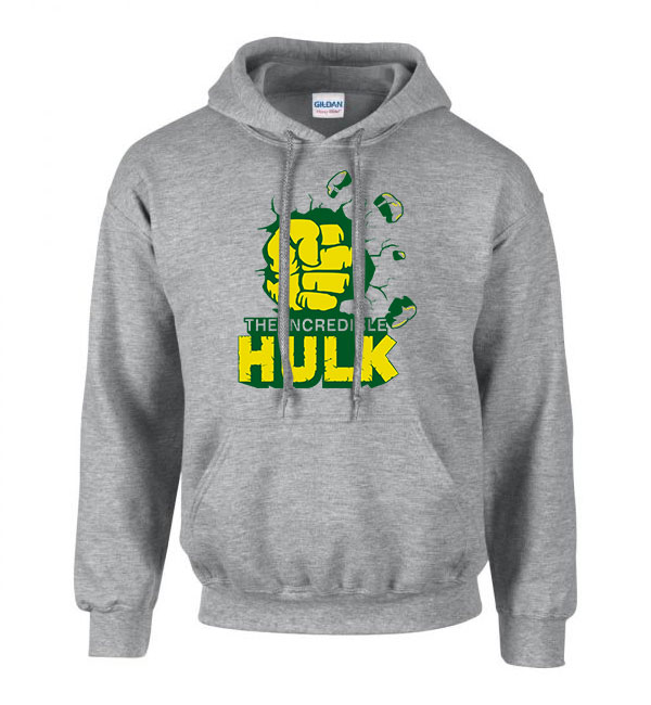 hulk smash Sportszürke Férfi Kapucnis Pulóver