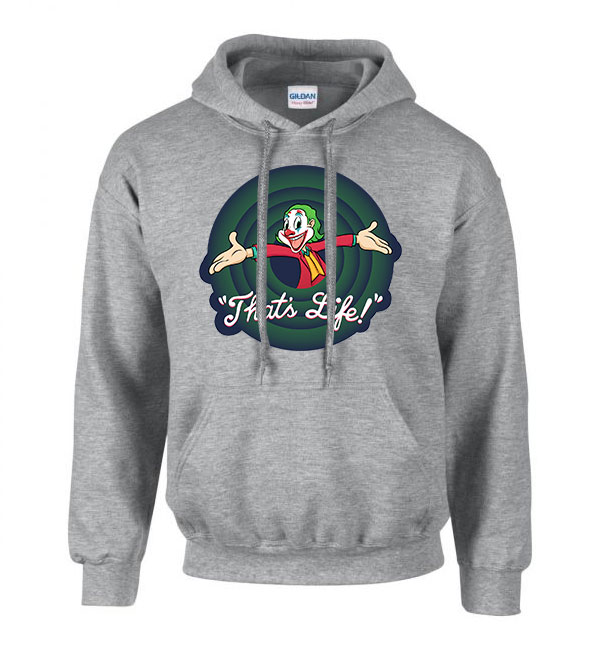 Thats life joker Sportszürke Férfi Kapucnis Pulóver