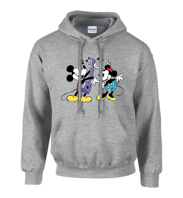 mickey és minnie egér Sportszürke Férfi Kapucnis Pulóver
