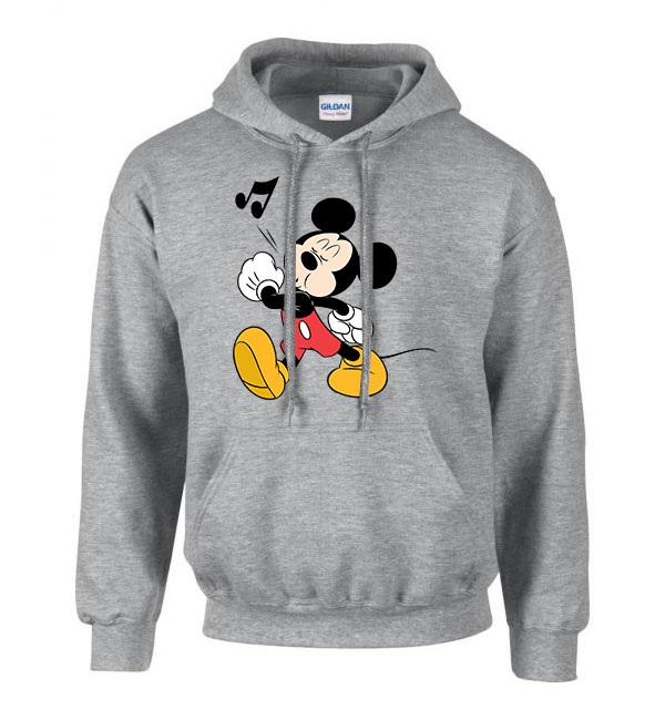 mickey egér fütyül Sportszürke Férfi Kapucnis Pulóver