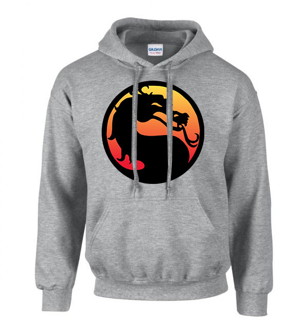 mortal kombat Sportszürke Férfi Kapucnis Pulóver