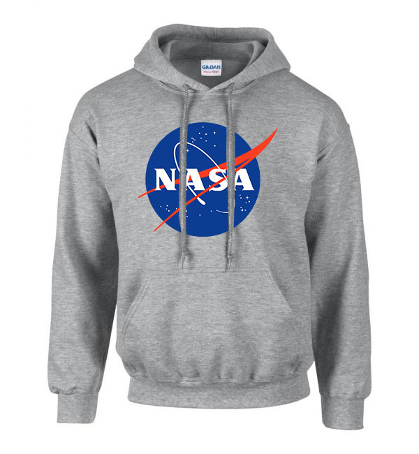 NASA Sportszürke Férfi Kapucnis Pulóver