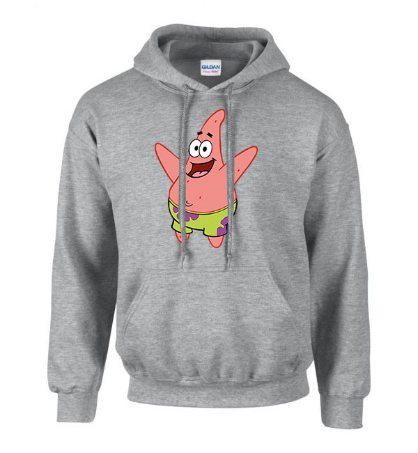 patrik csillag spongya bob Sportszürke Férfi Kapucnis Pulóver