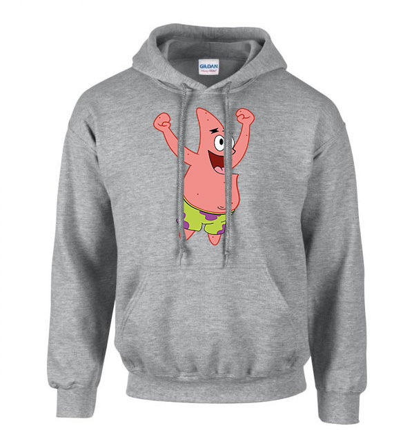 patrik csillag spongya bob Sportszürke Férfi Kapucnis Pulóver