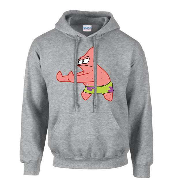 patrik csillag spongya bob Sportszürke Férfi Kapucnis Pulóver